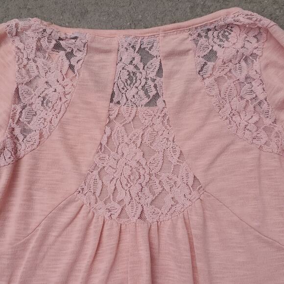 Rewind lace trim high low top pink medium - Picture 4 of 4